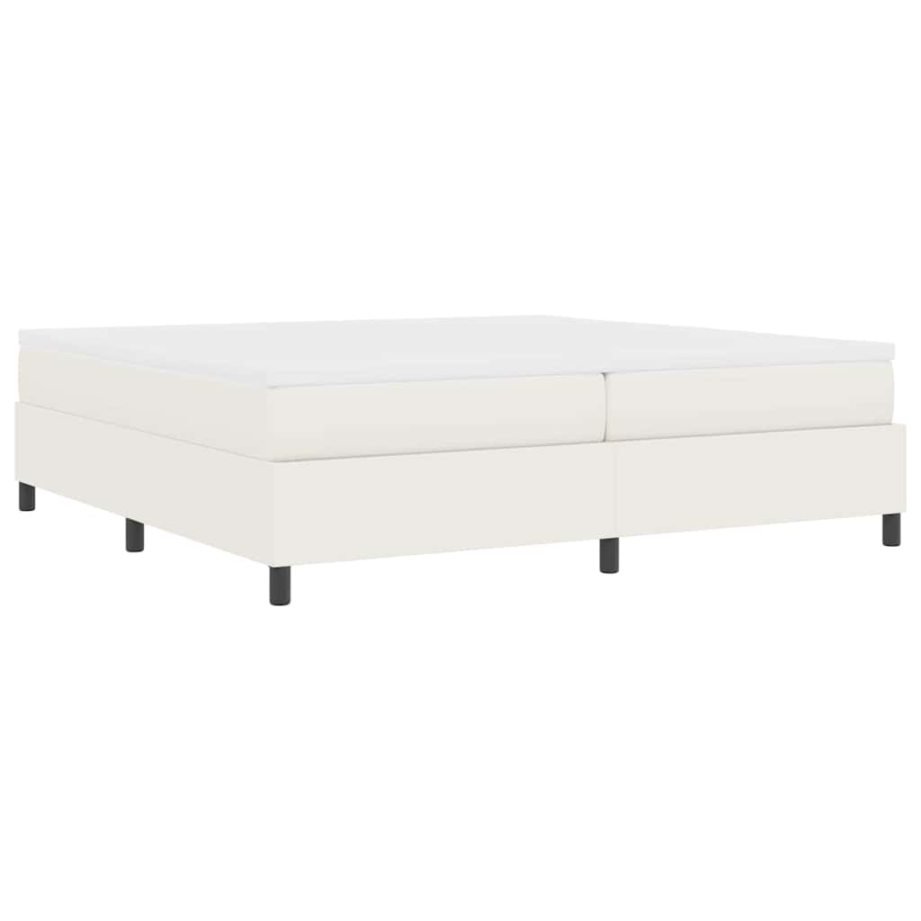 vidaXL Κρεβάτι με ελατήρια Κρέμα και Λευκό 200 x 200 cm