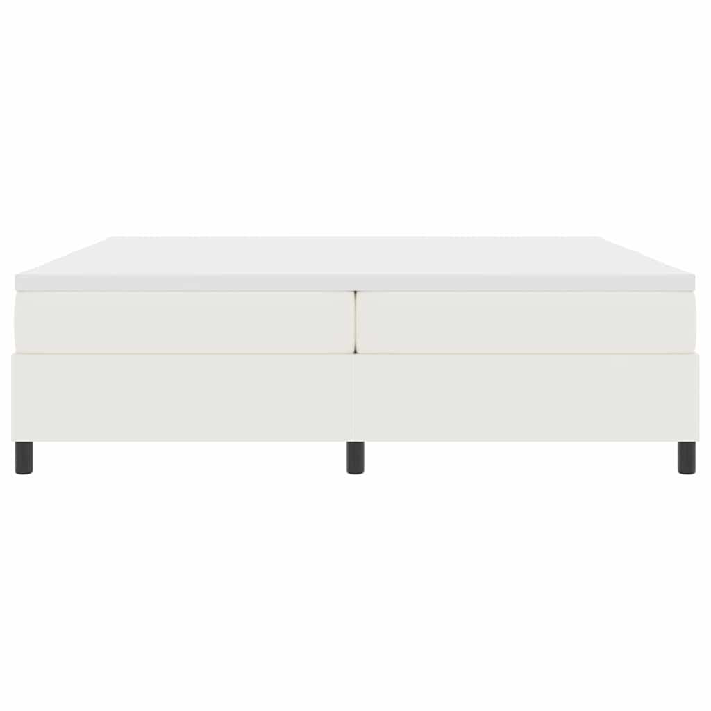 vidaXL Κρεβάτι με ελατήρια Κρέμα και Λευκό 200 x 200 cm