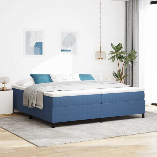vidaXL Κρεβάτι με ελατήρια Μπλε και άσπρο 200 x 200 cm