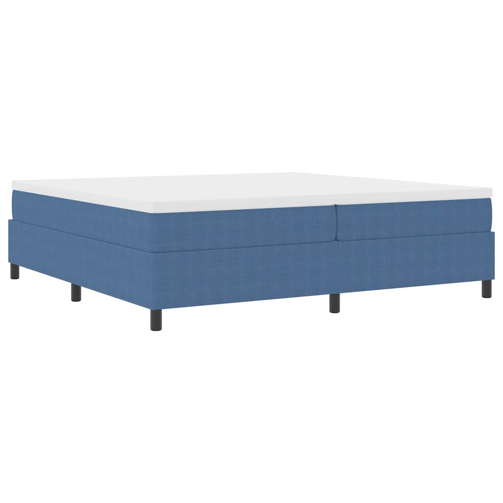 vidaXL Κρεβάτι με ελατήρια Μπλε και άσπρο 200 x 200 cm