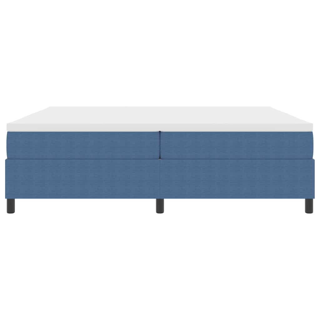 vidaXL Κρεβάτι με ελατήρια Μπλε και άσπρο 200 x 200 cm