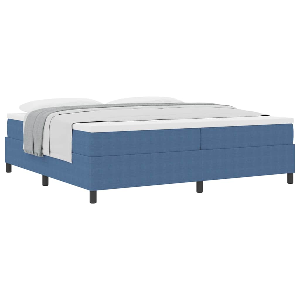 vidaXL Κρεβάτι με ελατήρια Μπλε και άσπρο 200 x 200 cm