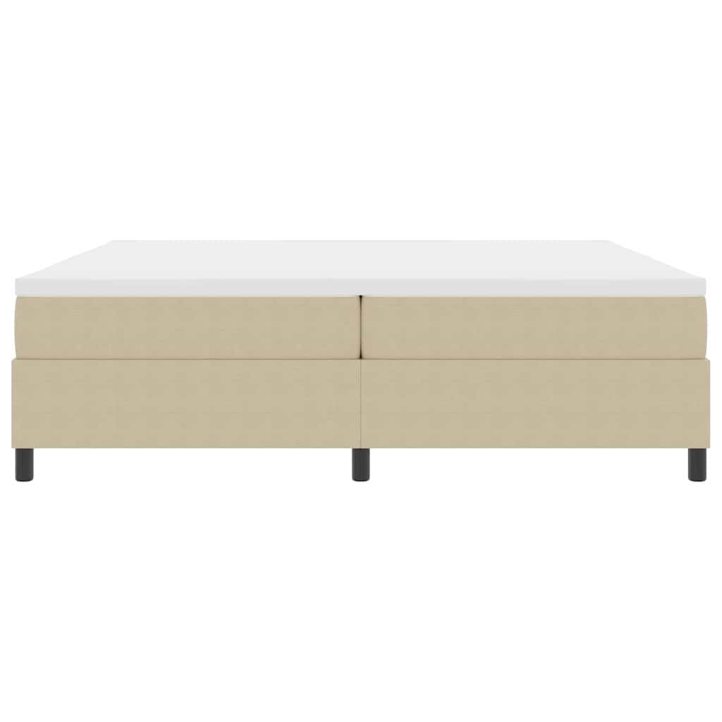 vidaXL Κρεβάτι με ελατήρια Ανοιχτό Γκρι και Λευκό 203 x 200 x 60 εκ