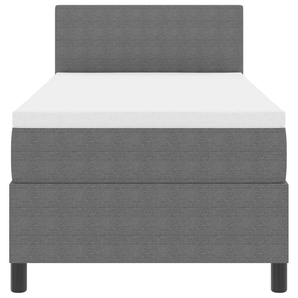 vidaXL Κρεβάτι με ελατήρια Ανοιχτό Γκρι και Λευκό 203 x 80 x 88 εκ.