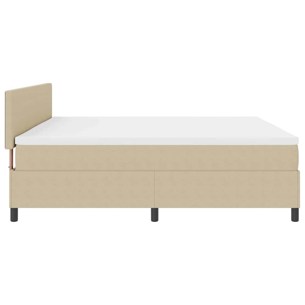 vidaXL Κρεβάτι με ελατήρια Ανοιχτό Γκρι και Λευκό 203 x 200 x 88 εκ.