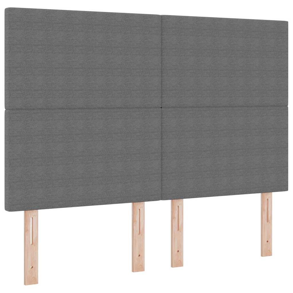 vidaXL LED Κρεβάτι με βάθρο Ανοιχτό Γκρι και Λευκό 140 x 200 cm