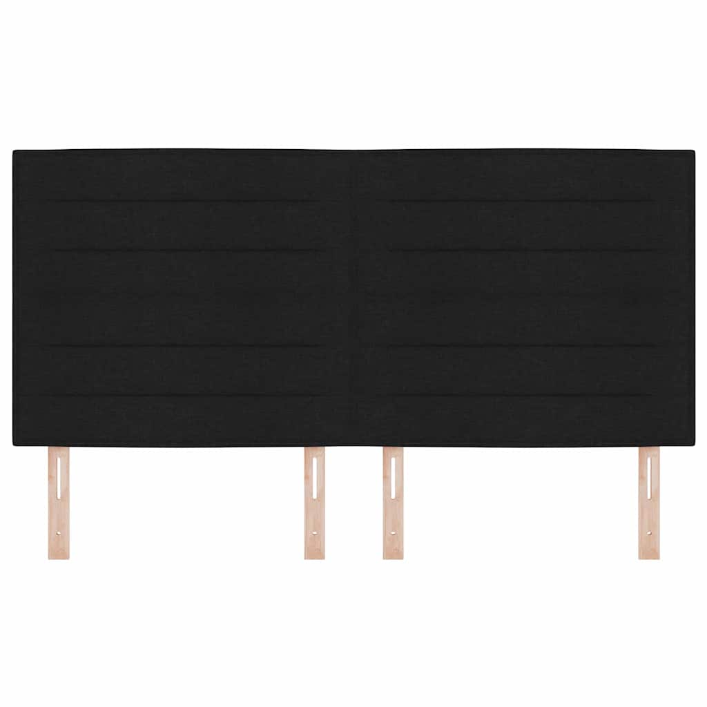 vidaXL Κεφαλάρι με κεφαλάρι Μαύρο 180 cm Τεχνητό Δέρμα