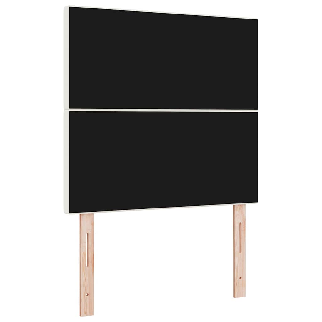 vidaXL Κεφαλάρι με κεφαλάρι Κρεμ 80 cm Τεχνητό Δέρμα