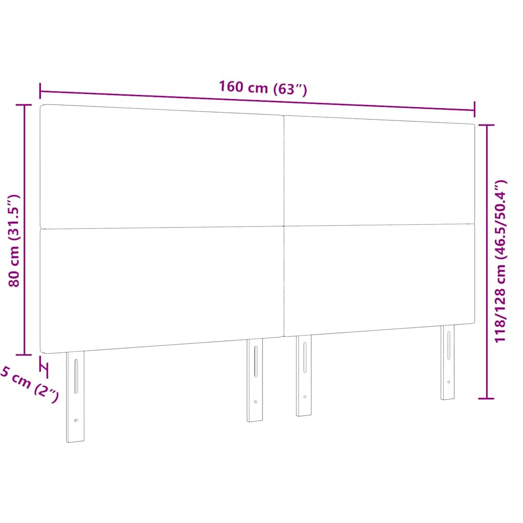 vidaXL Κεφαλάρι Σκούρο Γκρι 160 cm Υφασμάτινο Κορντουρά