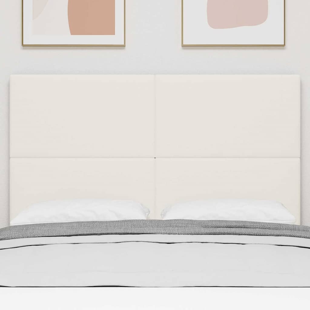 vidaXL Κεφαλάρι με κεφαλάρι Κρεμ 160 cm Τεχνητό Δέρμα