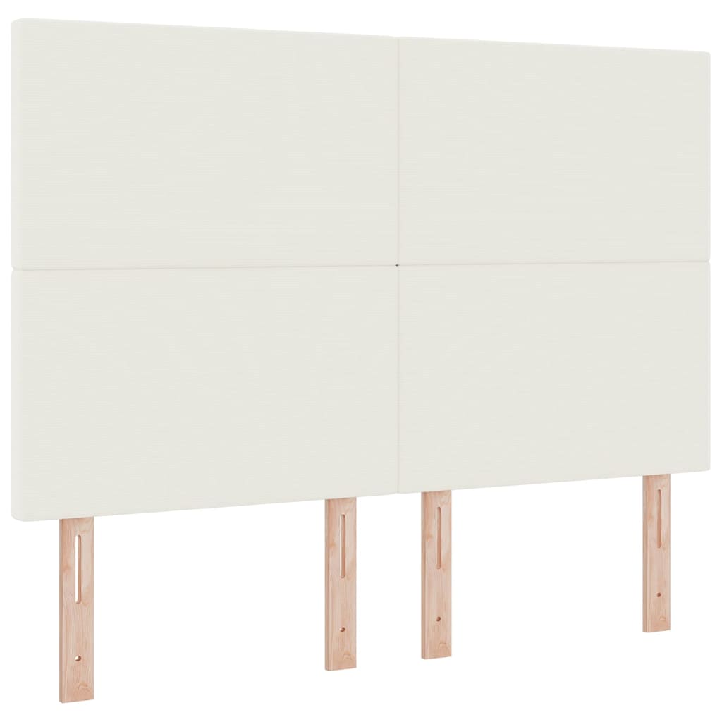 vidaXL Κεφαλάρι με κεφαλάρι Κρεμ 160 cm Τεχνητό Δέρμα