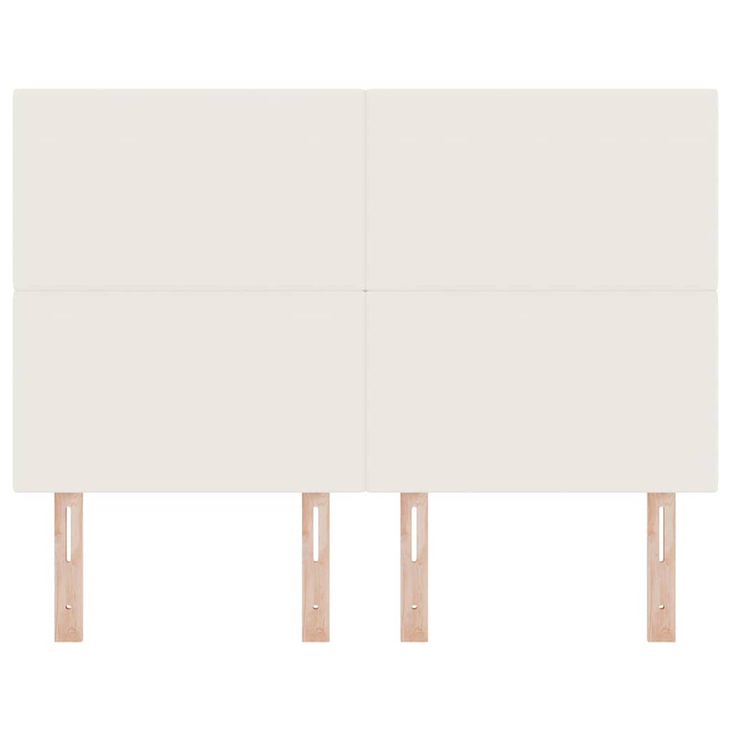 vidaXL Κεφαλάρι με κεφαλάρι Κρεμ 160 cm Τεχνητό Δέρμα