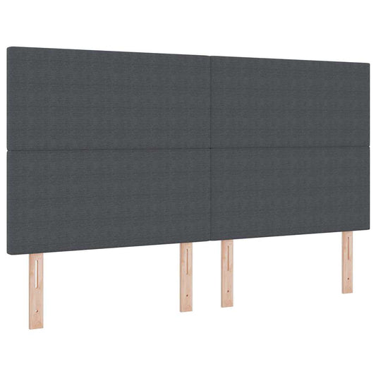 vidaXL Κεφαλάρι με κεφαλάρι Σκούρο Γκρι 180 cm Τεχνητό Δέρμα