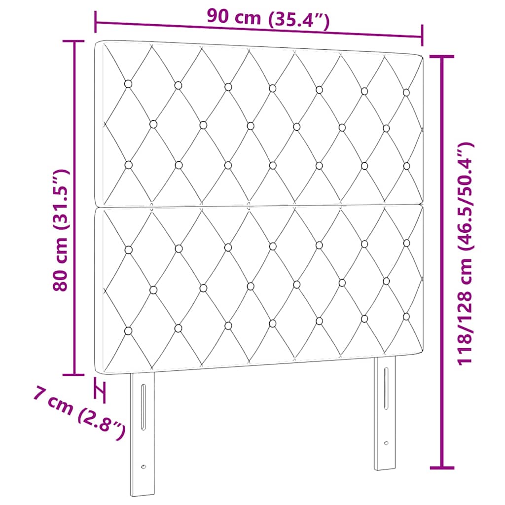 vidaXL Κεφαλάρι Ροζ 90 cm Βελούδο
