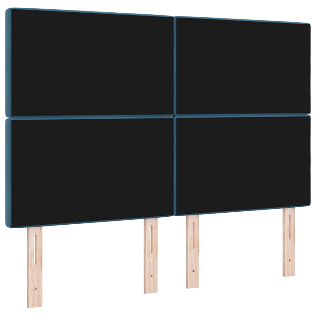 vidaXL Κεφαλάρι Σκούρο Μπλε 144 cm Βελούδο