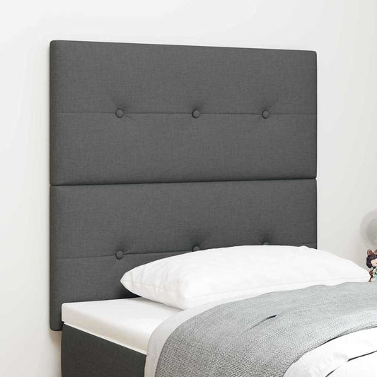 vidaXL Κεφαλάρι με κεφαλάρι Σκούρο Γκρι 80 cm Τεχνητό Δέρμα