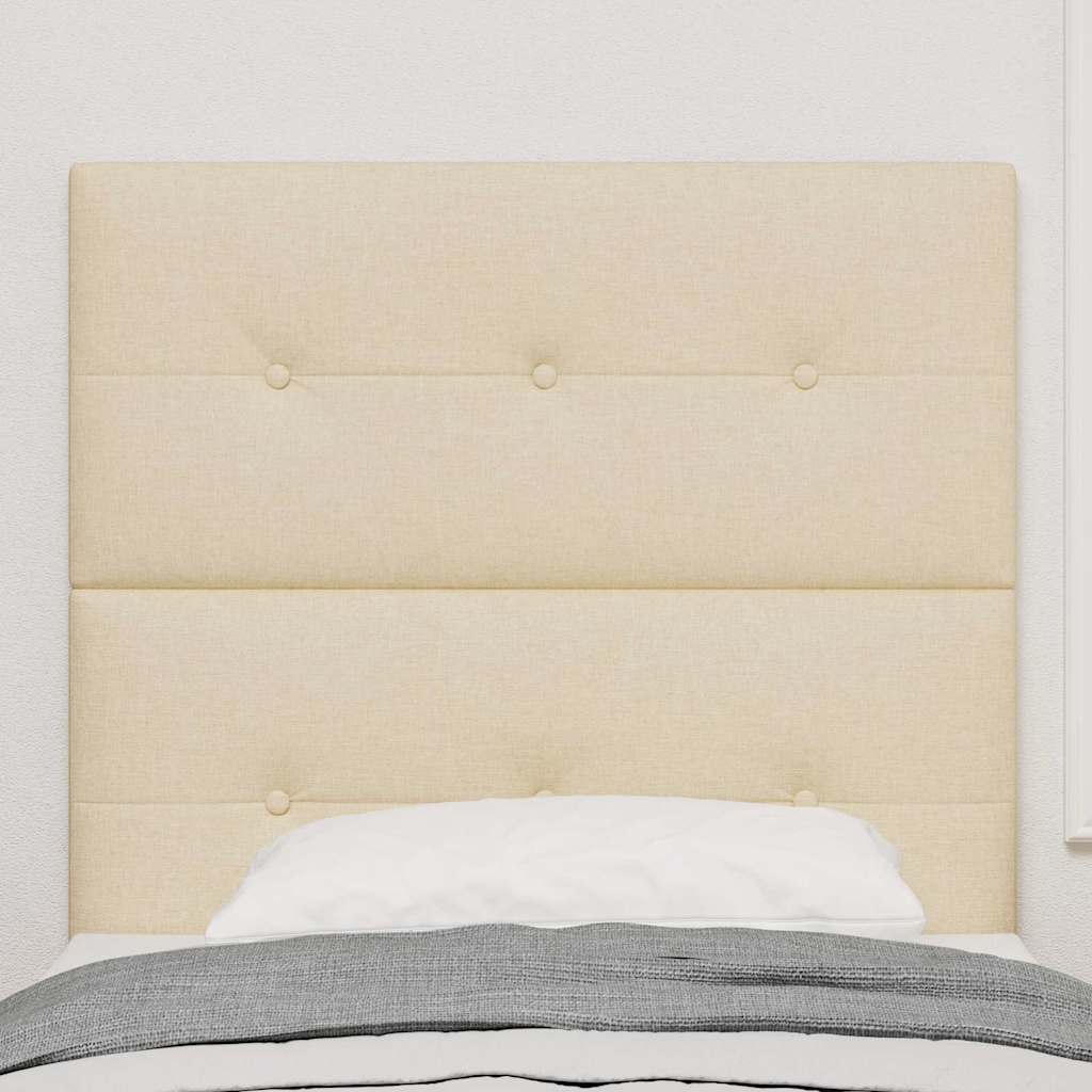 vidaXL Κεφαλάρι με κεφαλάρι Κρεμ 90 cm Τεχνητό Δέρμα