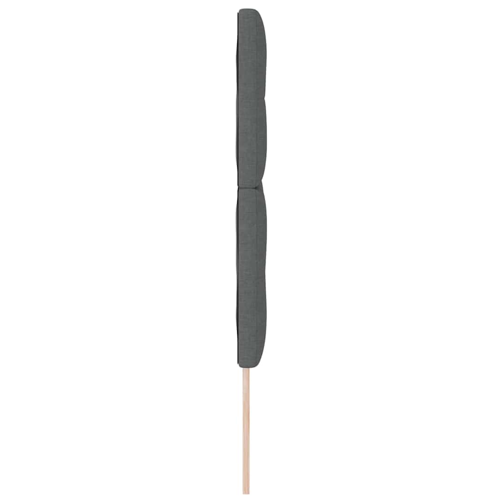 vidaXL Κεφαλάρι με κεφαλάρι Σκούρο Γκρι 144 cm Τεχνητό Δέρμα