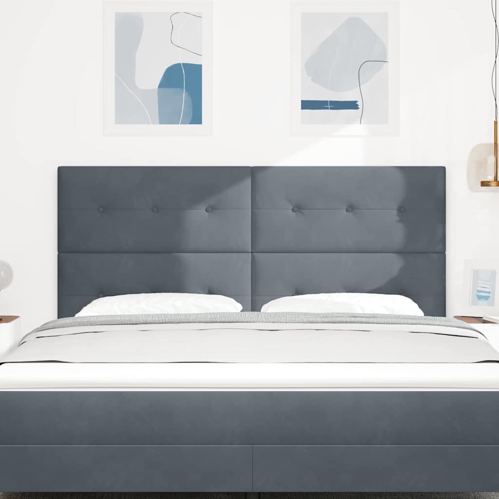 vidaXL Κεφαλάρι με κεφαλάρι Σκούρο Γκρι 180 cm Τεχνητό Δέρμα