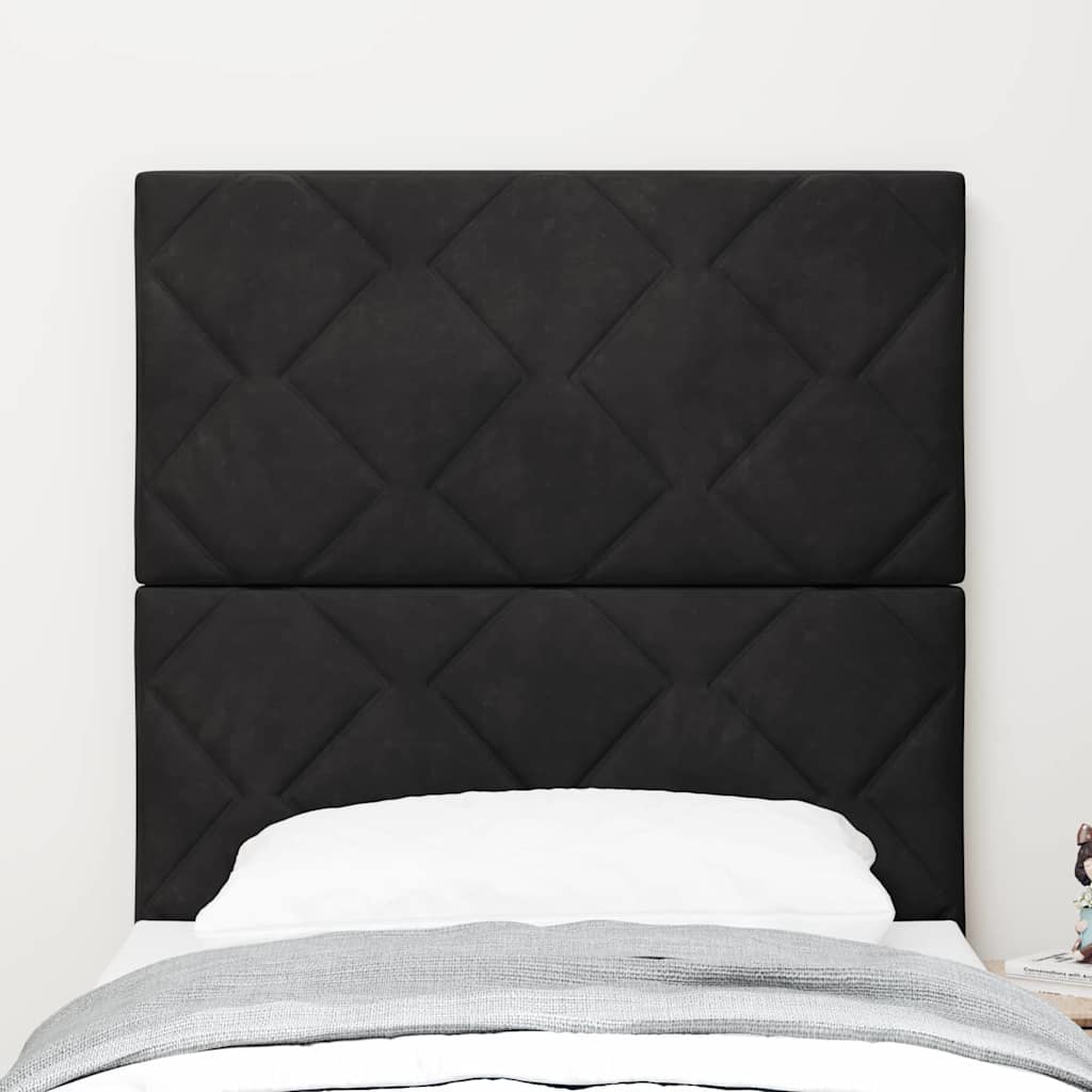 vidaXL Κεφαλάρι Μαύρο 80 cm Βελούδο