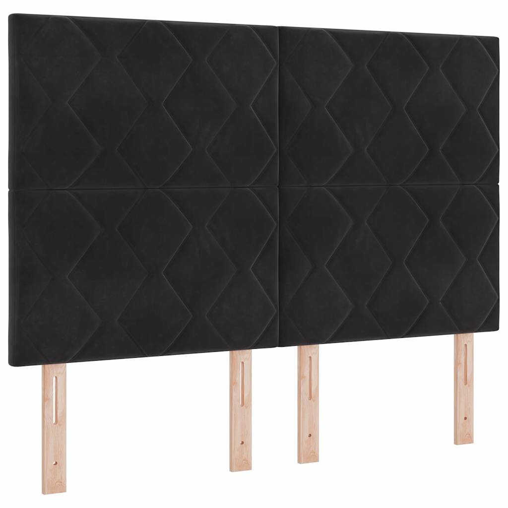 vidaXL Κεφαλάρι Μαύρο 144 cm Βελούδο