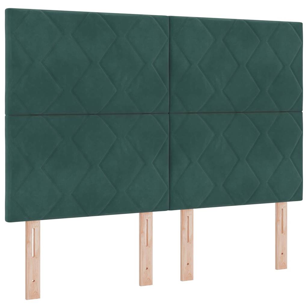 vidaXL Κεφαλάρι Σκούρο Πράσινο 160 cm Βελούδο