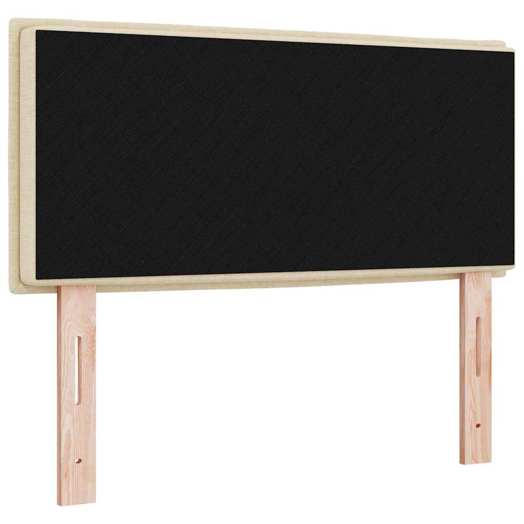 vidaXL LED κεφαλάρι με φώτα λωρίδας LED Επιτοίχιο Κρεμ 80 cm ύφασμα