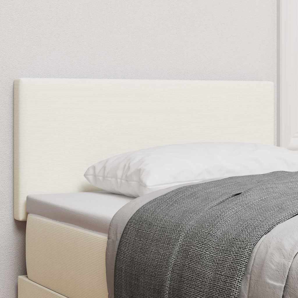 vidaXL LED κεφαλάρι με κεφαλάρι Κρεμ 80 cm Υφασμάτινο Κορντουρά