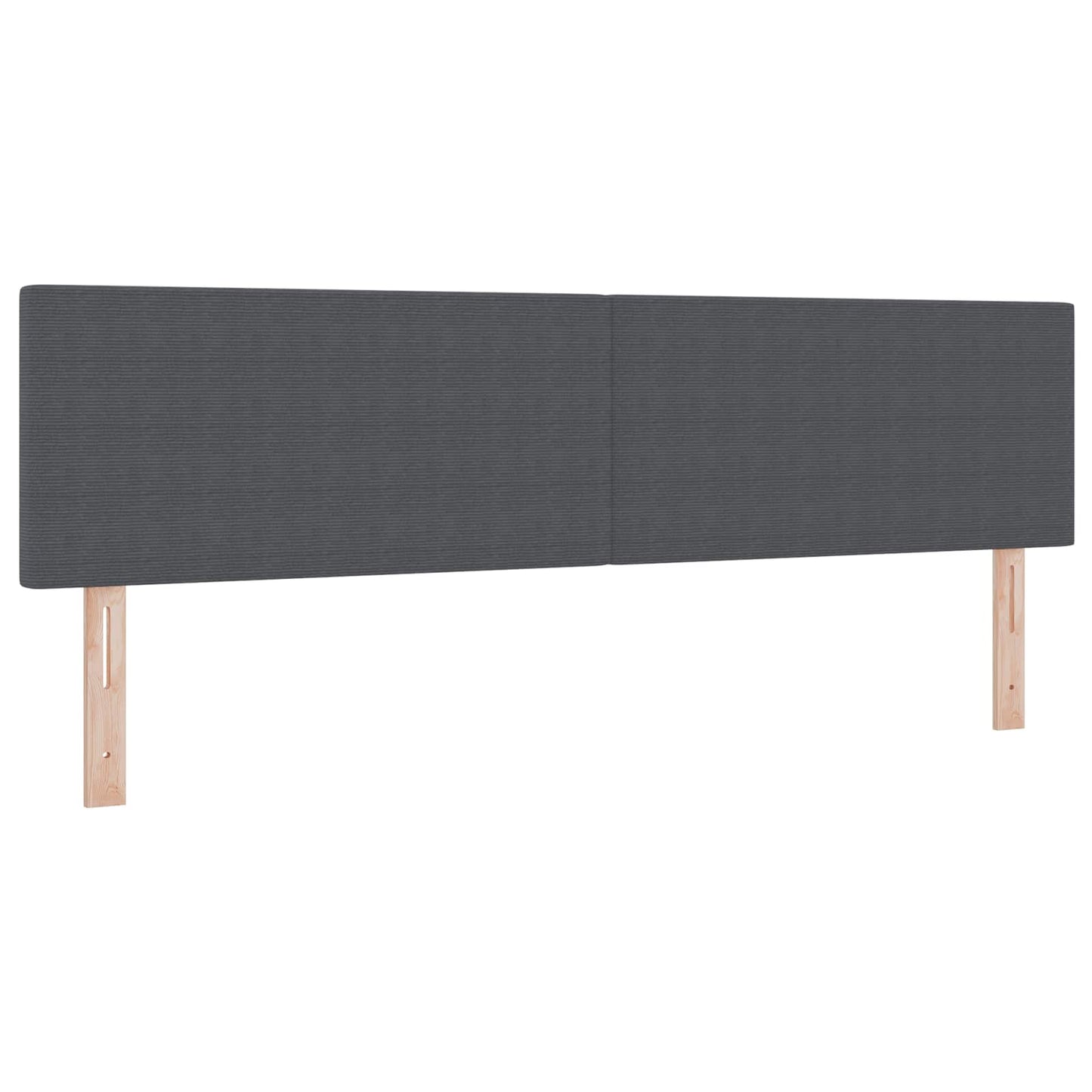 vidaXL LED κεφαλάρι με φώτα λωρίδας LED Σκούρο Γκρι 180 cm Πολυεστέρας