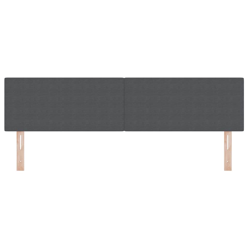 vidaXL LED κεφαλάρι με φώτα λωρίδας LED Σκούρο Γκρι 180 cm Πολυεστέρας