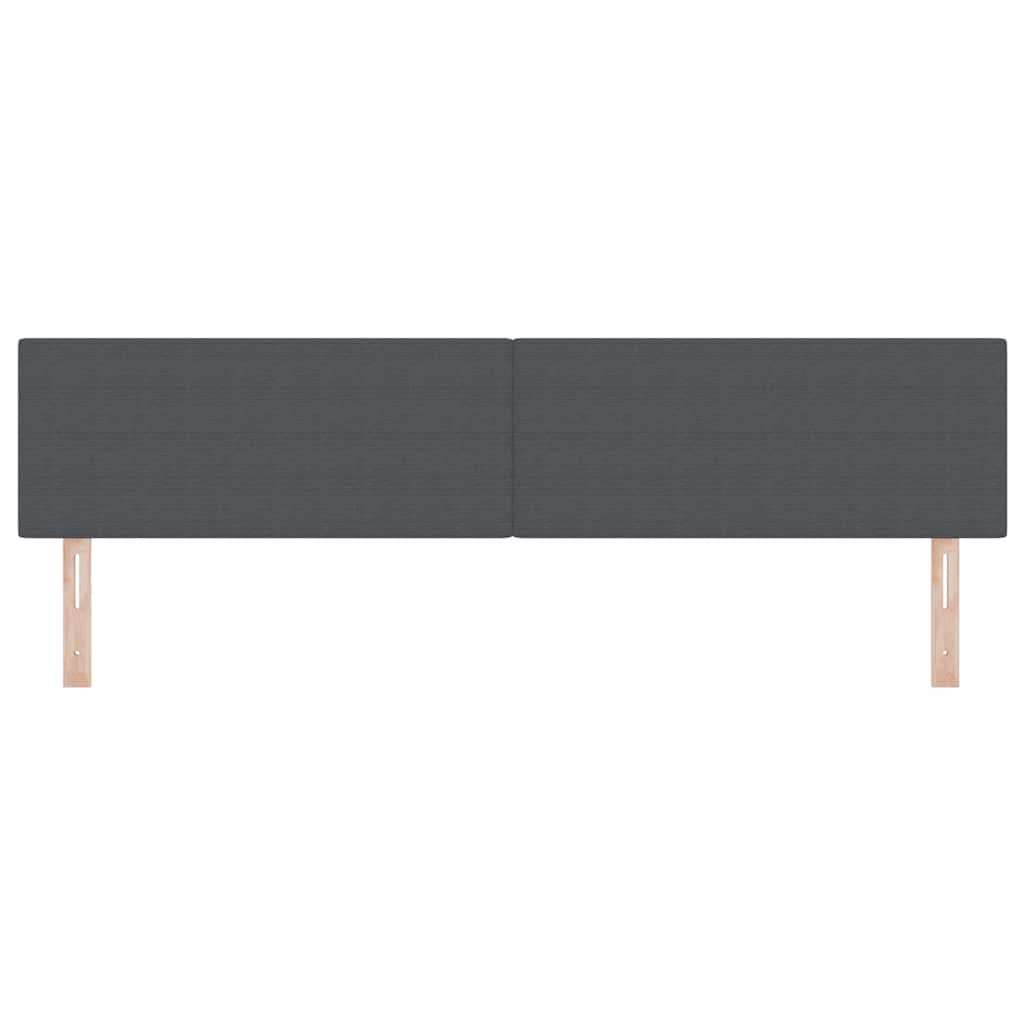 vidaXL LED κεφαλάρι Σκούρο Γκρι 200 cm Υφασμάτινο Κορντουρά