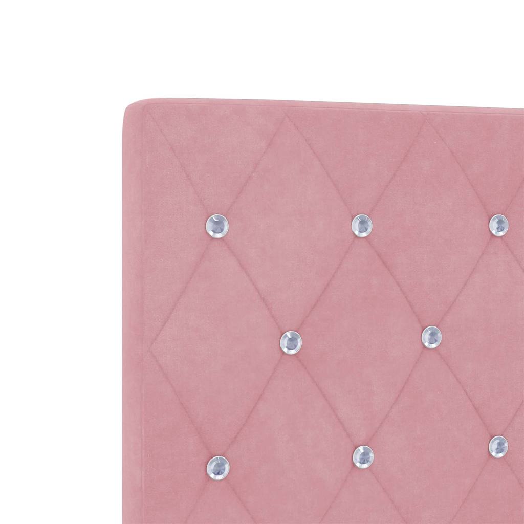 vidaXL LED κεφαλάρι με LED ταινίες φωτός Ροζ 100 cm Βελούδο