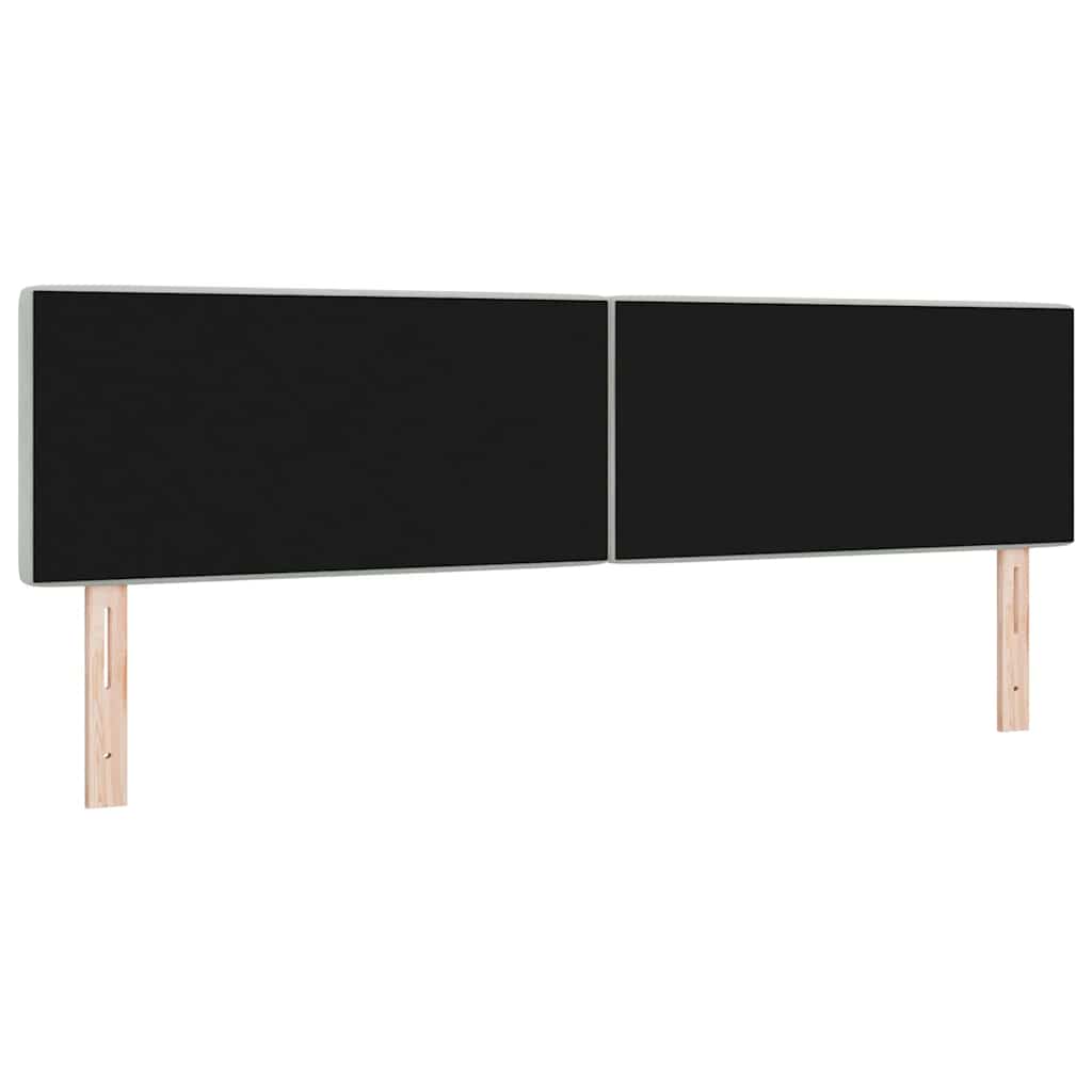 vidaXL LED κεφαλάρι με LED ταινίες φωτός Ανοιχτό γκρι 180 cm Βελούδο