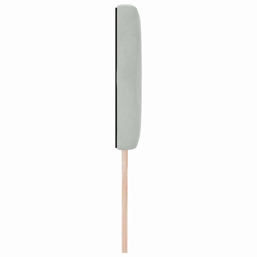 vidaXL LED κεφαλάρι με LED ταινίες φωτός Ανοιχτό γκρι 180 cm Βελούδο