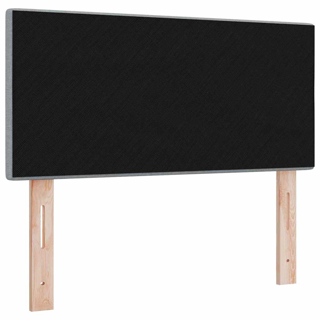 vidaXL LED κεφαλάρι με LED ταινίες φωτός Ανοιχτό γκρι 80 cm ύφασμα
