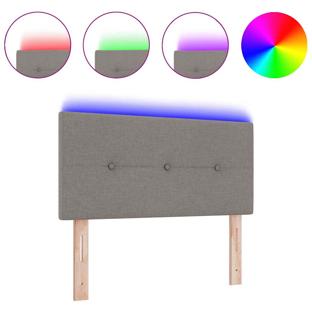 vidaXL Κεφαλάρι LED με Κουμπιά Ταπέτο 90 εκ Υφασμάτινο