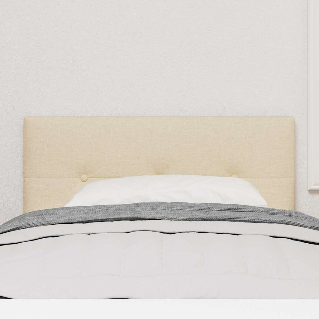 vidaXL LED Κεφαλάρι με φώτα λωρίδας LED με κεφαλάρι Κρεμ 90 cm ύφασμα