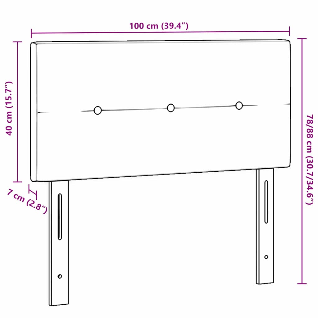 vidaXL LED κεφαλάρι με φώτα λωρίδας LED Ροζ 100 cm Πολυεστέρας