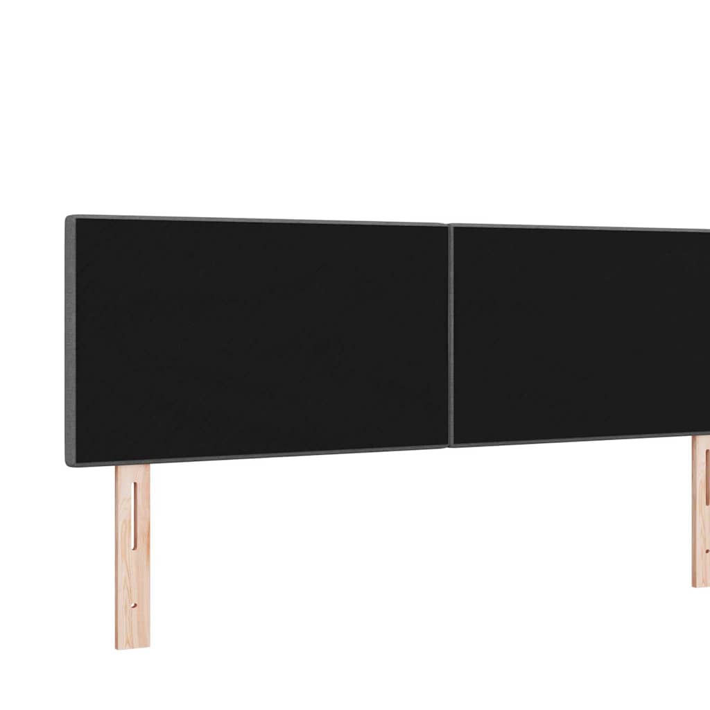 vidaXL LED κεφαλάρι με φώτα λωρίδας LED Σκούρο Γκρι 144 cm Πολυεστέρας
