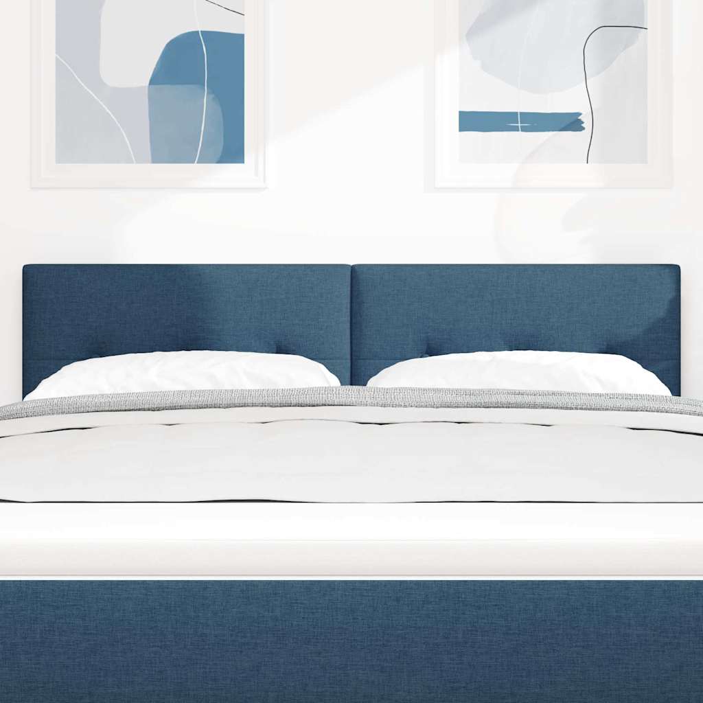 vidaXL LED κεφαλάρι με φώτα λωρίδας LED Μπλε 144 cm Πολυεστέρας