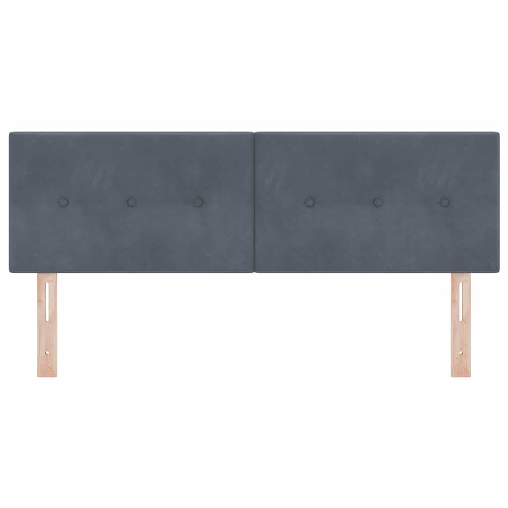 vidaXL LED κεφαλάρι με φώτα λωρίδας LED Γκρι 144 cm Πολυεστέρας