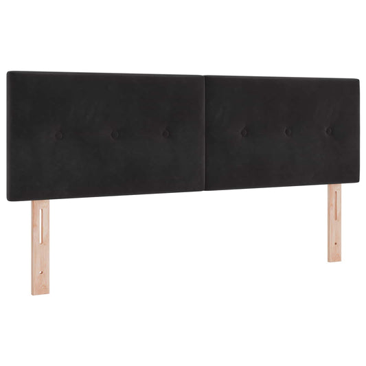 vidaXL LED κεφαλάρι με φώτα λωρίδας LED Μαύρο 144 cm Πολυεστέρας