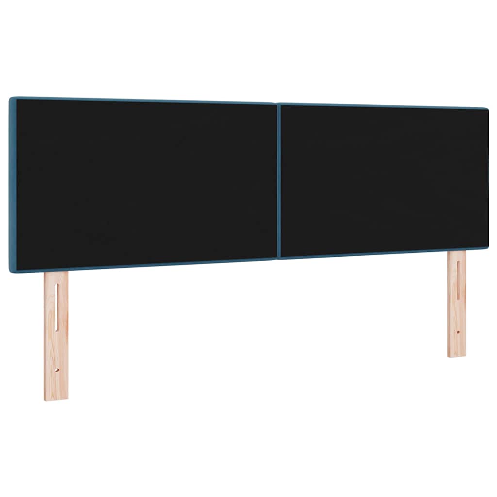 vidaXL LED κεφαλάρι με φώτα λωρίδας LED Μπλε 144 cm Πολυεστέρας