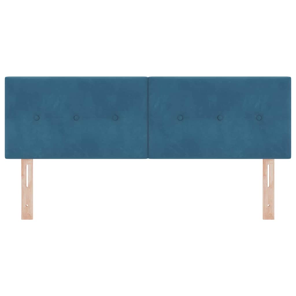 vidaXL LED κεφαλάρι με φώτα λωρίδας LED Μπλε 144 cm Πολυεστέρας