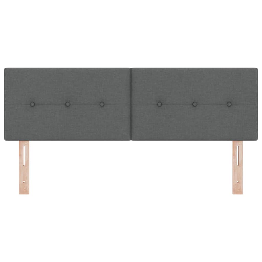 vidaXL LED κεφαλάρι με φώτα λωρίδας LED Σκούρο Γκρι 160 cm Πολυεστέρας