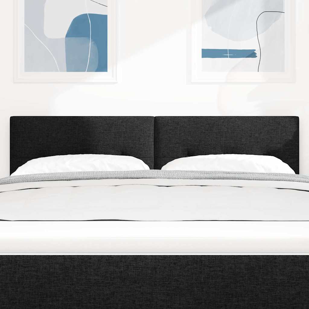 vidaXL LED κεφαλάρι με LED ταινίες φωτός Μαύρο 160 cm ύφασμα