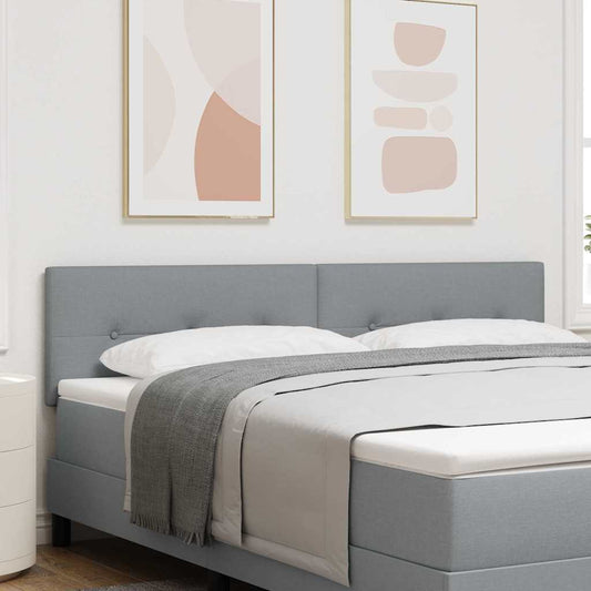 vidaXL LED κεφαλάρι με κεφαλάρι Ανοιχτό γκρι 180 cm Πολυεστέρας