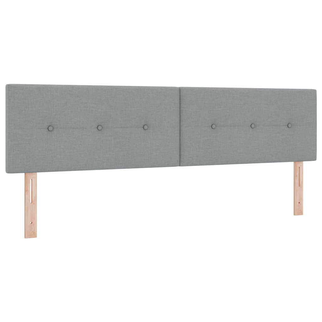 vidaXL LED κεφαλάρι με κεφαλάρι Ανοιχτό γκρι 180 cm Πολυεστέρας