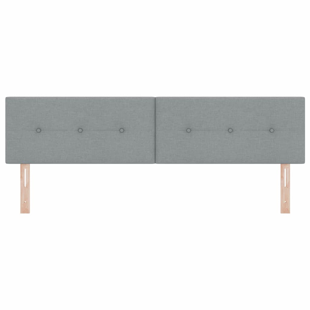 vidaXL LED κεφαλάρι με κεφαλάρι Ανοιχτό γκρι 180 cm Πολυεστέρας