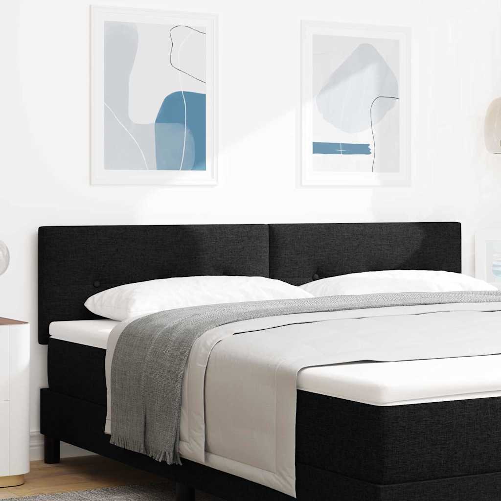 vidaXL LED κεφαλάρι με LED ταινίες φωτός Μαύρο 180 cm ύφασμα